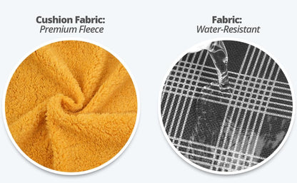 MiawP 2-in-1 Convertible Cat Bed – Water-Resistant Plush Pet Bed with Non-Slip Base (Grey, Small)