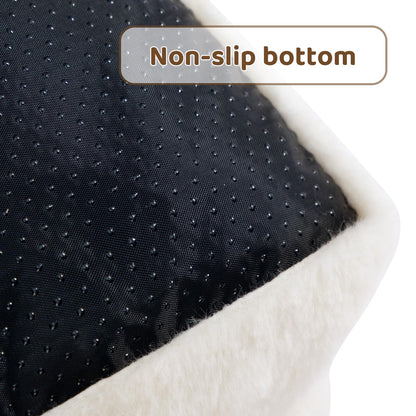 MiawP Plush Cat Sofa Bed – Soft Breathable Pet Couch for Cats & Puppies (Beige)