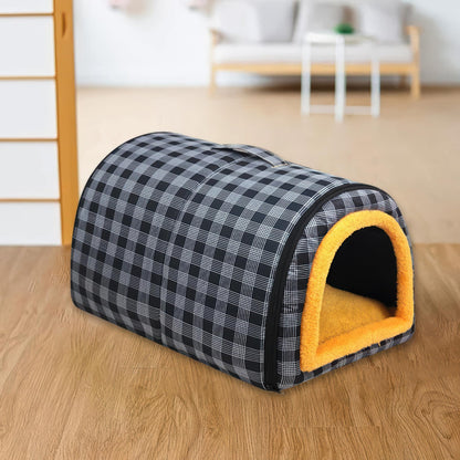 MiawP 2-in-1 Convertible Cat Bed – Water-Resistant Plush Pet Bed with Non-Slip Base (Grey, Small)